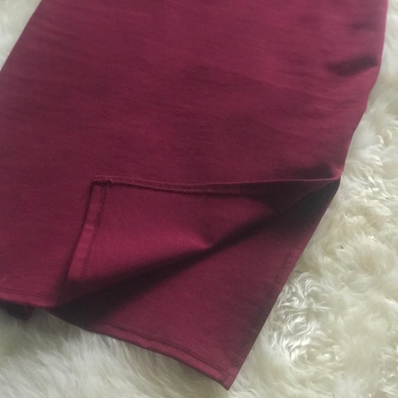 Lulu’s Burgundy Red Off the Shoulder Dress - Picture 3 of 4